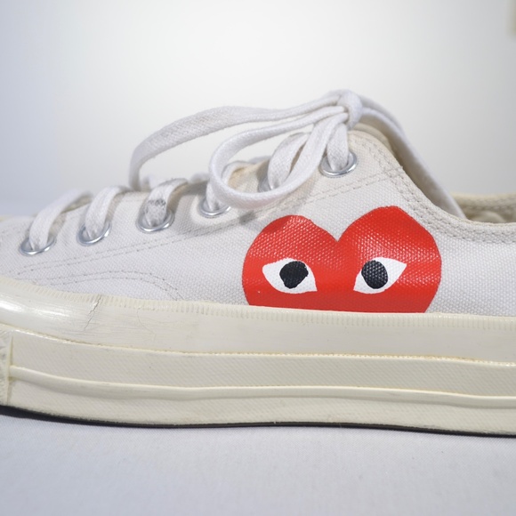 CONVERSE X COMME DES GARCONS CHUCK TAYLOR LOW TOP SNEAKERS SZ 5M/ 7W - Picture 6 of 12